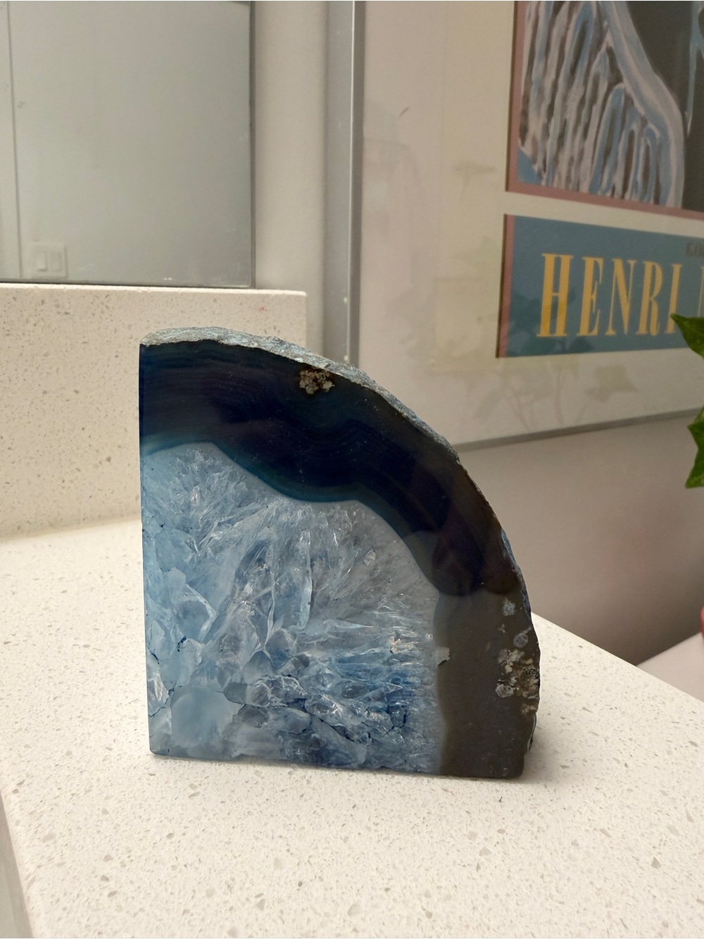 Polished Blue Agate (dyed)